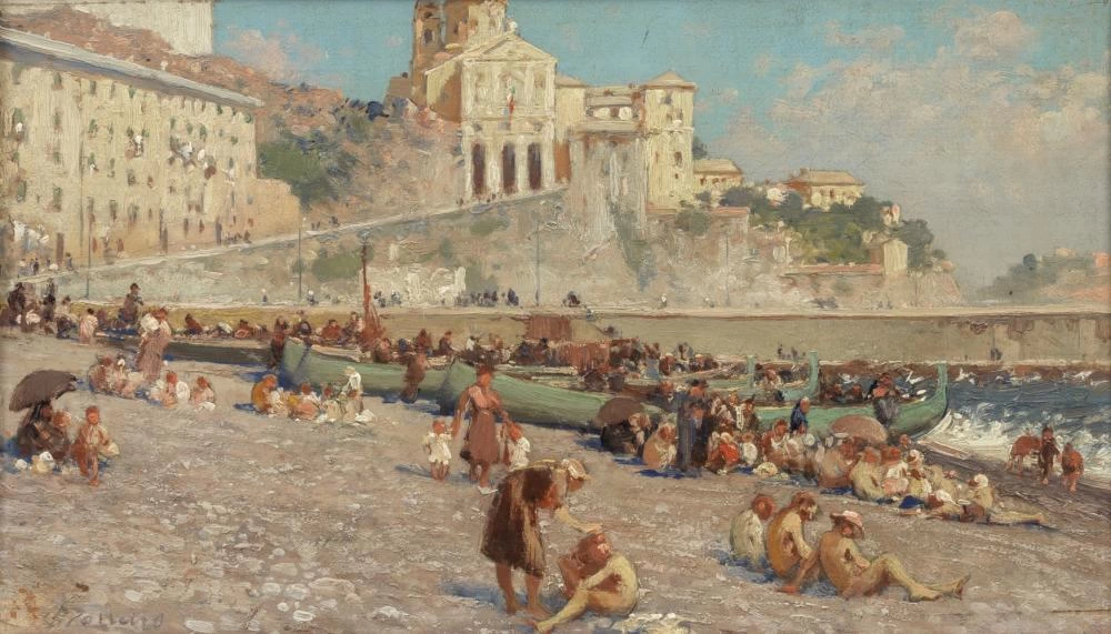 La spiaggia a Foce, Genova
